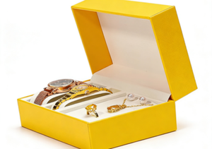 Hot Sale Protective Rectangle Watch <b>Box</b> Necklace Ring Jewelry Set Watch Gift <b>Box</b> for Packaging - Product Image 3