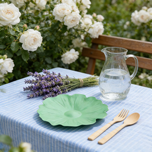 Assiettes jetables écologiques de qualité alimentaire vert gazon <span class=keywords><strong>en</strong></span> gros pour fêtes et camping - Product Image 2