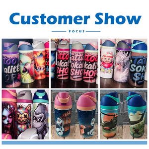 Chúng Tôi Mới Bán Buôn 16Oz Thăng Hoa Chai Nước Trắng Thẳng Cốc Cốc Hỗn Hợp Màu Sắc Có Nắp Đậy Trái Cây Chai Lật Rơm Cốc Cho DIY - Product Image 2