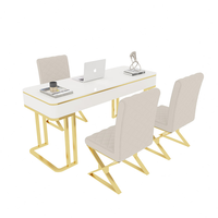 Chaise de bureau en marbre léger, simple et moderne, de luxe, en métal pour salon de beauté et consultation médicale