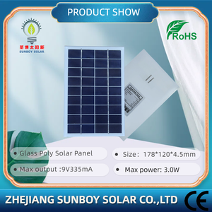 SUNBOY High Efficiency 3W Poly Perc <b>Solar</b> Small Size 178*120mm for WiFi <b>Camera</b> Carmer SS-178x120 Glass <b>Solar</b> - Product Image 2