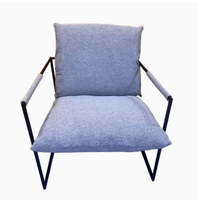 Fauteuil simple en tissu, style nordique moderne et minimaliste, fauteuil de luxe léger, décontracté, pour salon, balcon, mousse élastique haute densité