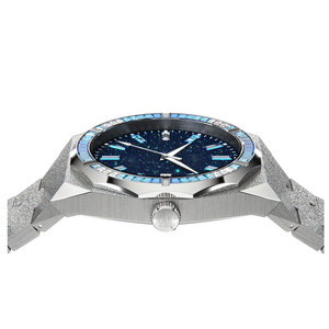 Reloj de pulsera de cuarzo de lujo, movimiento de cuarzo japonés, <span class=keywords><strong>cielo</strong></span> estrellado, polvo de estrellas, acero inoxidable, bisel de cristal azul, resistente al agua - Product Image 5