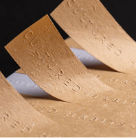 Autocollants adhésifs personnalisés gaufrés résistants aux UV avec marquage à chaud – Étiquettes de luxe en papier kraft texturé argent/or pour parfums