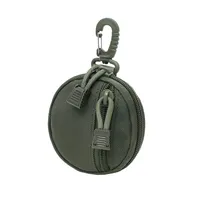 Naylon Polyester Casual yuvarlak bozuk para cüzdanı Mini çanta anahtar kılıfı