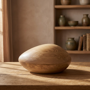 Handcrafted Teardrop Wooden Eco-Friendly Pet Urn Handmade Memorial Casket for <b>Dogs</b> and Humans - Product Image 2