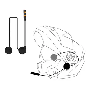 Motorcycle Helmet Stereo Headset with Mic Speaker Bluetooth Headset Motorcycle Helmet Communication Intercom Helmet Headset