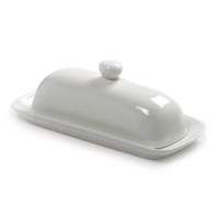 En gros En Céramique Blanche De Style Moderne Beurrier avec Couvercle Ustensiles De Cuisine