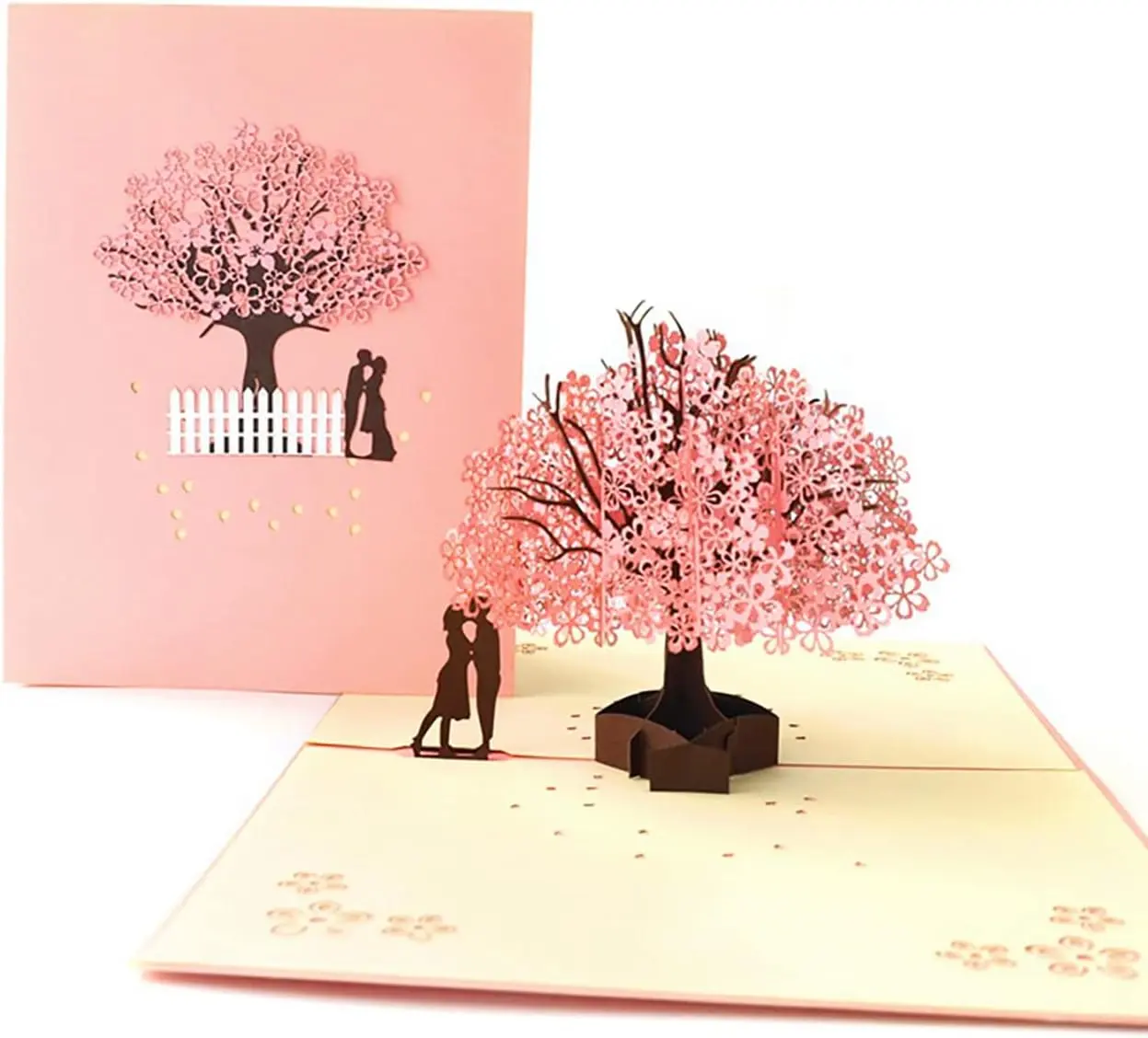 Pop-up Valentine Gift 3D Greeting card Laser engraving personalized creative handmade greeting card