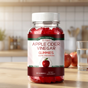Gomitas de Vinagre de Sidra de Manzana 600 Mg por Porción Sin GMO Sin Gluten 60 Unidades Suplemento Dietético - Product Image 1