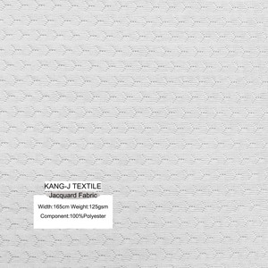 Tessuto Jacquard 100% Poliestere per Maglie da <span class=keywords><strong>Calcio</strong></span> 165cm 125gsm Tessuto a <span class=keywords><strong>Maglia</strong></span> Bianco ad Asciugatura Rapida per T-Shirt da Ragazza - Product Image 1