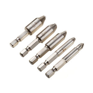 In Stock 5-Piece Set Single-Head High-Speed Steel Hexagonal Shank Screw <b>Extractors</b> <b>Bolt</b> Screw Remover for <b>Broken</b> Stripped Screws - Product Image 1