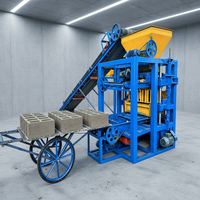 Machine de fabrication de blocs de pavé et de briques entièrement automatique QT4-26 avec moteur à engrenages et pompe pour la production de briques en ciment, facile à utiliser