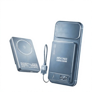 Cargador Inalámbrico Magnético Naranja de 10000mAh, 15W Inalámbrico, 20W Cableado, Carga Rápida, Delgado, con Soporte LC1 - Product Image 1
