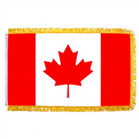 Drapeau du Canada à feuille d'érable, 160e anniversaire, drapeau personnalisé, drapeau à franges dorées, drapeau extérieur double face, drapeaux patriotiques pour défilés