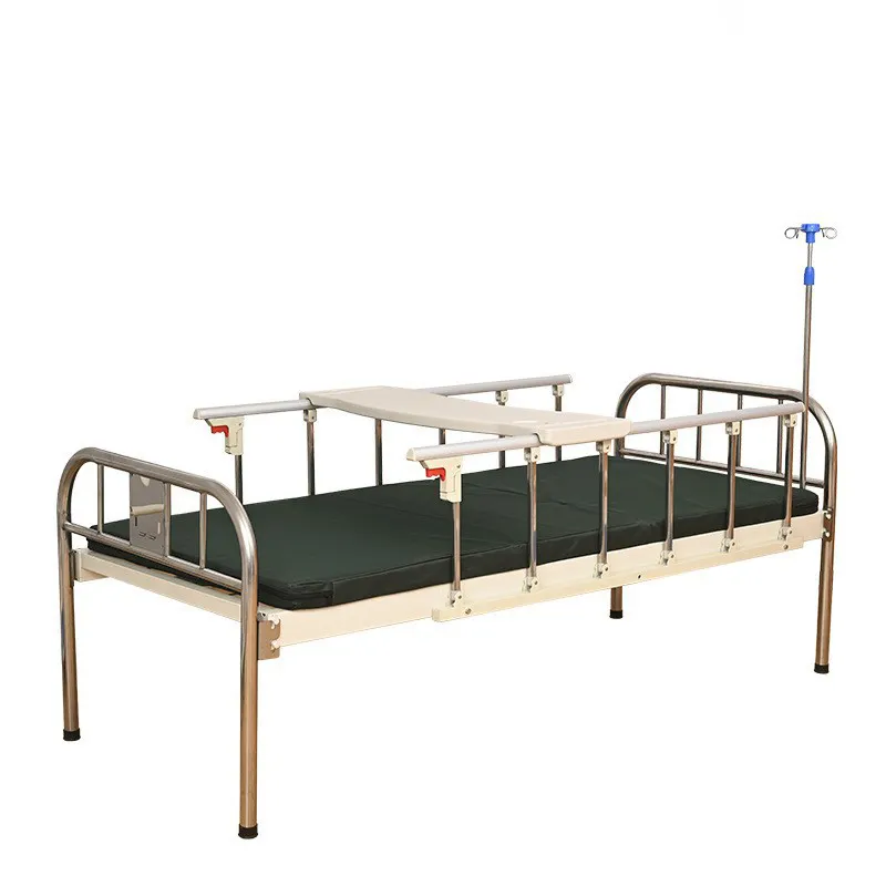 Çin lider marka hastane mobilyası 304 paslanmaz çelik yan otokorkuluk hastane yatağı tıbbi hasta yatağı fabrika için