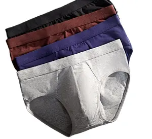 Competitive Price Good Quality High Stretchablity Solid Men Cotton Brief