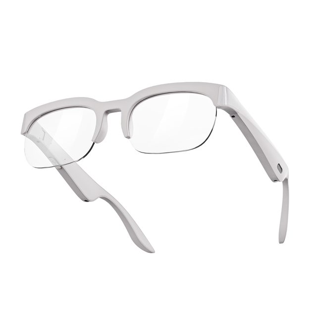 AI Translation Glasses Women's Smart Sunglasses Sports Glasses Music Call Features Noise Cancellation Waterproof White Color