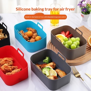 Revêtements réutilisables en silicone pour friteuse à air 20 cm x 12 cm, résistants à la chaleur, rectangulaires, compatibles avec Ninja Tower et Russell Hobbs - Product Image 3