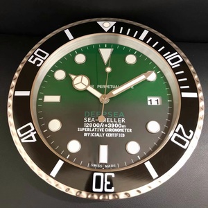 Reloj de Pared de Estilo Nórdico, Decoración de Pared de Metal Dorado Grande, Moderno, de Una Sola Cara, con Calendario de Cuarzo y Pantalla de Radio <span class=keywords><strong>para</strong></span> Sala de Estar - Product Image 6