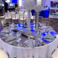 Décorations de mariage, table d'événement, plateau de table rond flexible en acrylique doré réfléchissant, 72 pouces, miroir