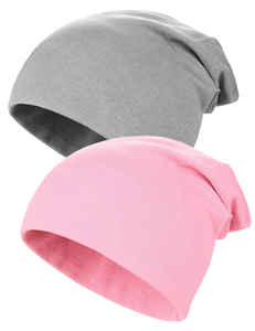 Bonnet pour femme, bonnet de chimiothérapie, bonnet de nuit, 100% coton, couleur unie, tissage jacquard, noir, kaki, beige, pour la chimiothérapie, le yoga, tous les jours - Product Image 1