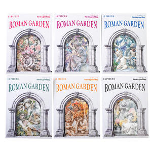 15 hojas/paquete estatua de jardín pegatinas decorativas serie de jardín <span class=keywords><strong>romano</strong></span> pegatinas de base Vintage - Product Image 5