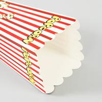 Emballages en carton jetables pour pop-corn, poulet frit, pâtes et snacks, style fantaisie, en matériaux recyclés, vente en gros à prix abordable