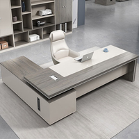 Mobilier de bureau moderne direct d'usine LR-BD-018 bureau de patron de haute qualité bureau de direction de luxe pour une utilisation de bureau de PDG