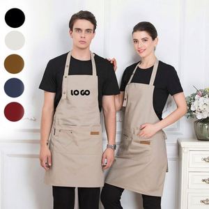Tablier de travail ajustable sans manches de haute qualité en coton/polyester non tissé, 1 à 4 poches, pour le nettoyage, avec logo personnalisé, durable - Product Image 3