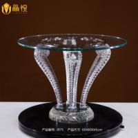 JingYue table élégante transparente personnalisée en résine de luxe meubles fabriqués à la main pour les espaces commerciaux hôtels salons