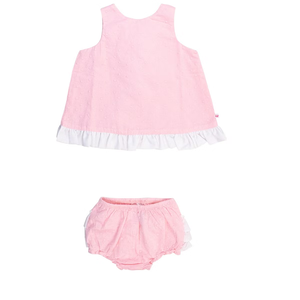 Set di <span class=keywords><strong>Abbigliamento</strong></span> per <span class=keywords><strong>Bambina</strong></span> con Top a Balze e Pantaloncini a Pois in Cotone Svizzero - Product Image 6