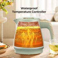Bouilloire électrique portable en acier inoxydable de 1 L, écologique, à double isolation automatique, arrêt automatique intelligent, pour la maison, économie d'énergie