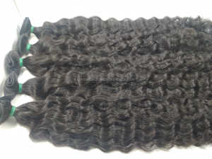 Extensiones de Cabello Humano Remy Virgen 100% Natural, Color Natural, Rizado, Trama Larga, Grado 6A-10A, Longitud de 8 a 32 Pulgadas - Product Image 3