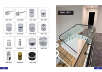 Système de balustrade en acier inoxydable 304 pour escalier extérieur, main courante, balustres, pince pour verre, montage au sol pour salle de bain