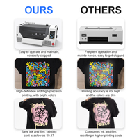 Imprimante DTF A3 30CM Nouveaux Modèles en Stock, Imprimante Jet d'Encre Double Tête Multifonctionnelle de Bureau pour Logos, Métaux, Tissus et Graphiques