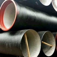 Tuyau en fonte ductile de grand diamètre ISO2531 avec extrémité à raccord pour système d'infrastructure d'alimentation en eau urbaine