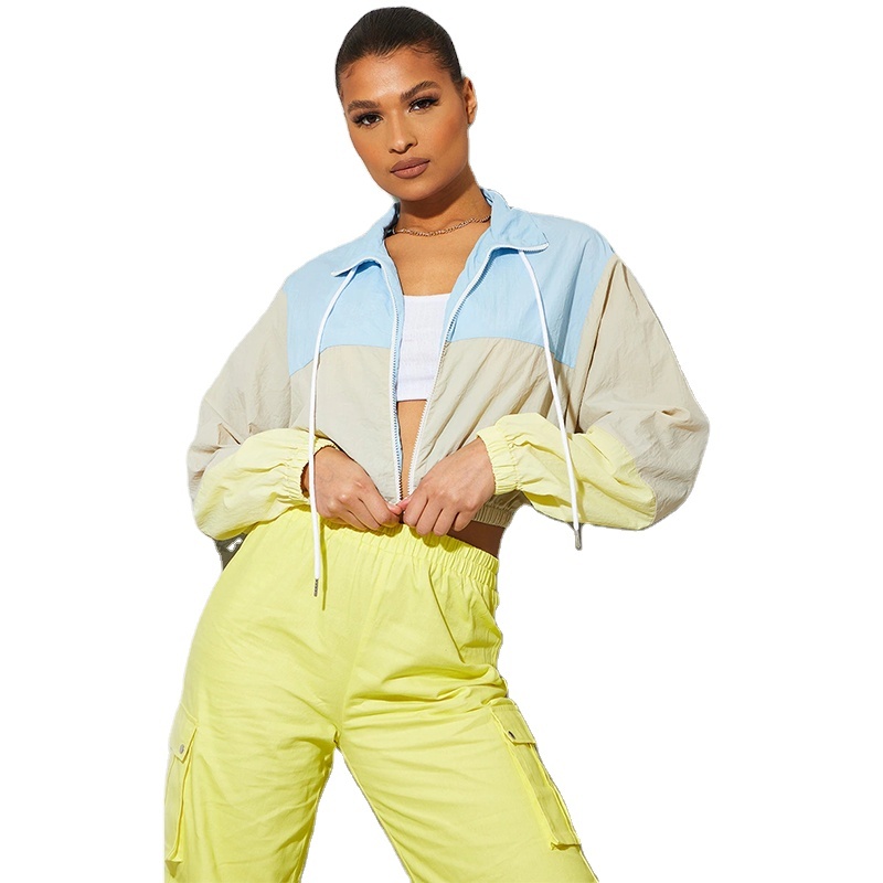 New Stylish Colorblock Outerwear Custom Batwing