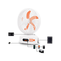 Easypower Nouveau Ventilateur de Table Électrique à Lumière, Mini, Rechargeable, Alimenté par Énergie Solaire, avec Fonction Haut-parleur et Chargement AC/DC, Prix de Gros Abordable
