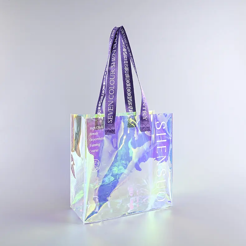 Hologram PVC Tote Handbag Reusable thumbnail 4