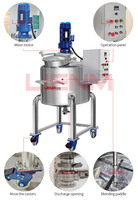 Cuve de mélange personnalisée de 150 L avec agitateur, machine de mélange sous vide, mélangeur de parfum, machine de fabrication de savon liquide, ligne de production de mélangeurs