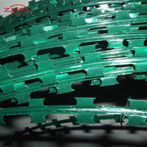 Rasoir en fil d'acier enduit de PVC rouge peint BTO 22 le mieux noté escrime 30 mètres avec gants de prison-fil de rasoir - Product Image 2