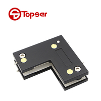 Patch pour porte en verre sans cadre en acier inoxydable Petit raccord d'angle en L durable