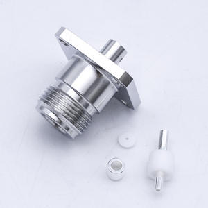 מחבר RF מסוג <span class=keywords><strong>N</strong></span> נקבה עם אוגן, 4 חורים להרכבה על פאנל, מבית ZK Factory -  רב מכר - Product Image 1