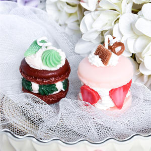 Vela <span class=keywords><strong>de</strong></span> aromaterapia <span class=keywords><strong>de</strong></span> cera <span class=keywords><strong>de</strong></span> soja con forma <span class=keywords><strong>de</strong></span> macarrón hecha a mano nueva flor Pilar Bar diseño novedoso creativo para Diwali Día del Padre Pascua - Product Image 4