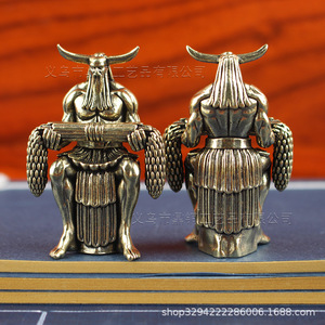 Statua in ottone di Dingtong del Re della Medicina Shennong e dell'Imperatore <span class=keywords><strong>Yan</strong></span>, Antenato Maestro Ancestrale - Product Image 3