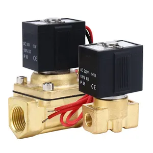 Válvula solenoide de bronze série g1/2 2, válvula solenoide de bronze com acção direta, válvula solenoide de água de alta temperatura, VX2120-15