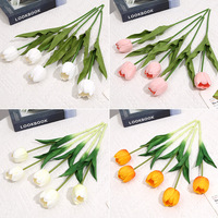 Aierflorist Mini Tulipe Artificielle en PU, Fleur à l'Aspect Réel, Décoration d'Intérieur, Accessoires de Photographie de Mariage, Fleurs Artificielles en Gros pour la Décoration