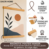 Kit Premium de Rieles de Madera para Colgar Pósters, Exhibición de Pergaminos en Pared para Mapas del Mundo, Impresiones Artísticas en Lienzo y Decoración Moderna para el Hogar