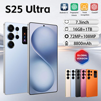 Nouveau Smartphone Android S25 Ultra 5G 8000 mAh 7,3 Pouces 108 MP 16 Go 1 To OTG Débloqué Téléphone Portable 3G/4G/5G